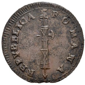 obverse: ROMA. Repubblica Romana (1798-1799). 2 Baiocchi. Cu (14,84 g). qSPL