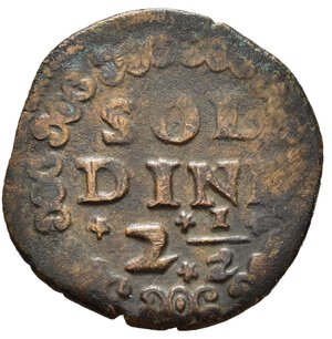 reverse: VENEZIA. Candia (1611-1619). 2 1/2 soldini o 10 tornesi. AE (4,27 g). Paol.878; Mont.159-162. qBB