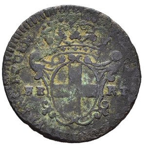 reverse: Carlo Emanuele III (1730-1773). Torino. 2,6 soldi (II tipo) 1744. Mi (2,33 g). MIR 938/a. R. MB-BB