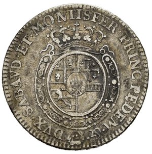 reverse: Carlo Emanuele III (1730-1773). Torino. Quarto di scudo nuovo 1772. Ag (8,70 g). MIR 948/r. NC. qBB