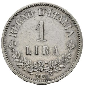 reverse: Regno d Italia. Vittorio Emanuele II (1861-1878). Milano. 1 Lira 1863 M 