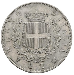 reverse: Regno d Italia. Vittorio Emanuele II (1861-1878). Torino. 2 Lire 1863 T 