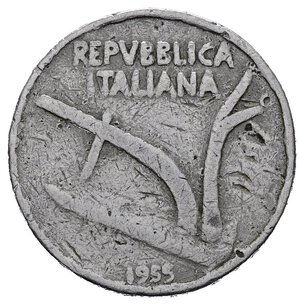 obverse: Repubblica Italiana. 10 lire 1955 