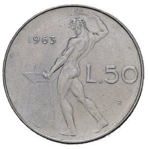 reverse: Repubblica Italiana. 50 lire 1963 