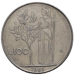 reverse: Repubblica Italiana. 100 lire 1963 