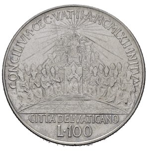 reverse: Vaticano. Giovanni XXIII (1958-1963). 100 lire 1962 concilio vaticano. qFDC