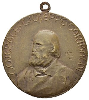 obverse: Medaglie Italiane. Regno d Italia. Medaglia 1907 Generale Giuseppe Garibaldi. AE (12,00 g). BB+