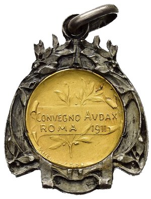 obverse: Medaglie Italiane. Regno d Italia. Medaglia Convegno Avdax Roma 1911 (4,60 g) Opus M.Nelli. SPL