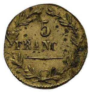 obverse: Pesi monetali. 5 Franchi (1,59 g). BB