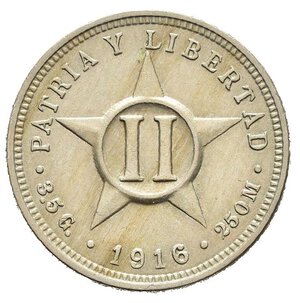 reverse: CUBA. 2 Centavos 1916. SPL+