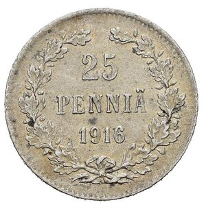 reverse: FINLANDIA. 25 penia 1916. SPL