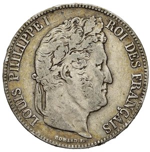 obverse: FRANCIA. Louis Philippe I. 5 Francs 1835 A. Ag. MB-BB
