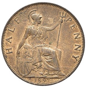 reverse: GRAN BRETAGNA. Victoria. 1/2 penny 1897. qFDC