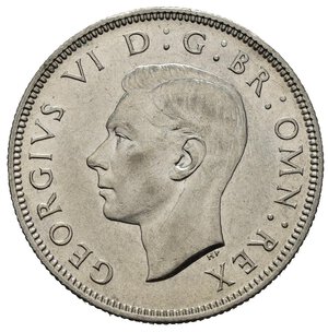obverse: GRAN BRETAGNA. Giorgio VI. 2 Shillings 1944. Ag. qFDC