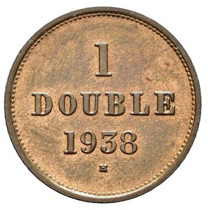 reverse: GUERNSEY. 1 Double 1938. qFDC