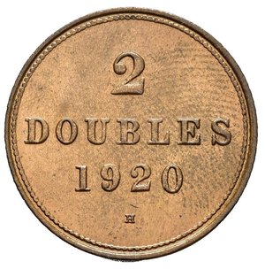 reverse: GUERNSEY. 2 Doubles 1920. qFDC