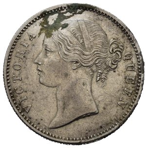 obverse: INDIA BRITANNICA. Victoria. 1 rupia 1840. Ag. BB+