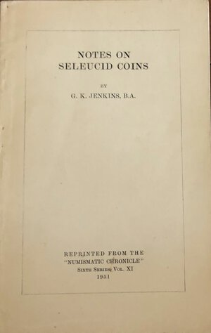 obverse: Jenkins G.K. Notes on Seleucid Coins. 1951. Brossura pp. 21, tavv. 2 in b/n. Buono stato.