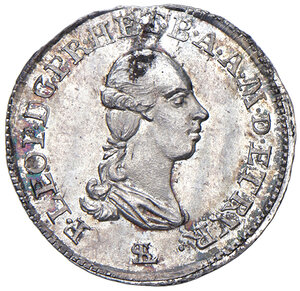 obverse: Firenze. Pietro Leopoldo I di Lorena (1765-1790). Mezzo paolo 1784 AG gr. 1,39. Galeotti XX, 1/3. MIR 391. Molto raro. Esemplare con fondi speculari e in stato  di conservazione eccezionale, FDC 