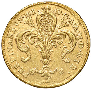 obverse: Firenze. Ferdinando III di Lorena (1790-1801 e 1814-1824). I periodo: 1790-1801. Ruspone 1798 AV gr. 10,41. Galeotti I, 7. MIR 402/8. Millesimo molto raro. Proveniente da montatura, buon BB 