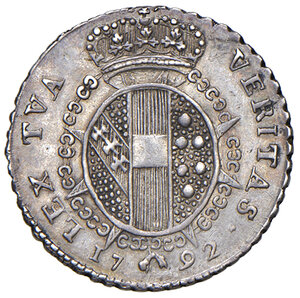 reverse: Firenze. Ferdinando III di Lorena (1790-1801 e 1814-1824). I periodo: 1790-1801. Mezzo paolo 1792 AG gr. 1,33. Galeotti VIII, 1/2. MIR 409. q.SPL 