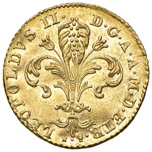 obverse: Firenze. Leopoldo II di Lorena (1824-1859). Zecchino o fiorino 1832 AV. Pagani 104. MIR 445/4. Fondi lucenti. Lievi ondulazioni del tondello, q.FDC 