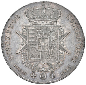 reverse: Firenze. Leopoldo II di Lorena (1824-1859). Francescone 1858 AG. Pagani 118. MIR 449/4. Colpetti sul bordo, altrimenti SPL 