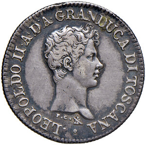 obverse: Firenze. Leopoldo II di Lorena (1824-1859). Fiorino 1830 AG. Pagani 129. MIR 452/3. Molto raro. Buon BB 