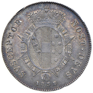 reverse: Firenze. Leopoldo II di Lorena (1824-1859). Paolo 1838 AG. Pagani 145. MIR 456/3. Molto raro. Colpetto alle ore 11 del rov., altrimenti q.FDC