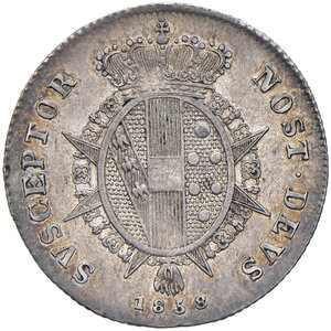 reverse: Firenze. Leopoldo II di Lorena (1824-1859). Paolo 1858 AG. Pagani 152. MIR 457/7. Patina iridescente, q.SPL 