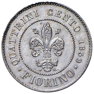 reverse: Firenze. Governo della Toscana (1859). Fiorino AG. Galeotti II. Pagani 96. MIR 467. SPL 