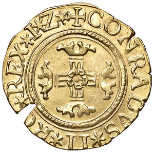 reverse: Genova. Dogi Biennali e governatori della Repubblica (1528-1797). Serie della II fase: 1541-1637. Da 2 doppie o quadrupla 1616 (sigle I-Z) AV gr. 13,42. Lunardi 226. MIR 203/16. Ex asta Varesi 68/2016, 250. Rara. Marginale frattura del tondello, altrimenti SPL 