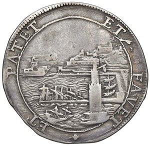 reverse: Livorno. Cosimo III de’ Medici (1670-1723). Tollero 1680 AG gr. 26,83. Galeotti XLIII, 1/3. MIR 64/3. Molto raro. Patina di medagliere, BB 