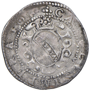 obverse: Lucca. Repubblica (sec. XIII-1799). Emissioni del sec. XVII. San Martino da 15 bolognini 1605 AG gr. 6,29. Bellesia 26. MIR 207/4. Raro. BB/q.BB 