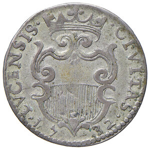 obverse: Lucca. Repubblica (sec. XIII-1799). Emissioni del sec. XVIII. Barbone da 6 bolognini 1732 AG gr. 2,98. Bellesia 27. MIR 224 (barbone da 12 soldi). Rarissimo. q.BB 