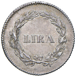 reverse: Lucca. Carlo Ludovico di Borbone duca (1824-1847). Lira 1837 AG. Pagani 263. Rara. SPL 