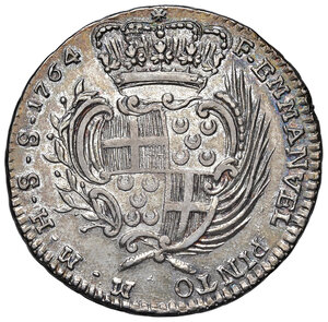 obverse: Malta. Emmanuel Pinto de Fonseca gran maestro (1741-1773). Da 15 tarì 1764 AG gr. 14,98. Restelli 117. Bellissima patina di medagliere iridescente, q.SPL 