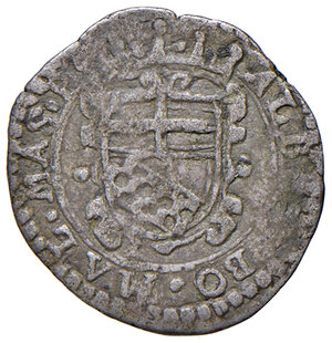 obverse: Massa di Lunigiana. Alberico I Cybo Malaspina (1559-1623). II periodo: principe, 1568-1623. Bolognino o da 2 soldi AG gr. 0,70. MIR 304/5. Molto raro. BB 
