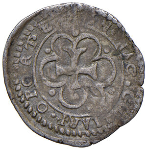 reverse: Massa di Lunigiana. Alberico I Cybo Malaspina (1559-1623). II periodo: principe, 1568-1623. Bolognino o da 2 soldi AG gr. 0,70. MIR 304/5. Molto raro. BB 