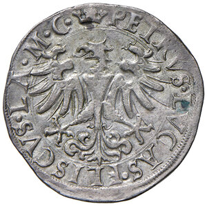 obverse: Messerano. Pier Luca II Fieschi (1528-1548). Testone AG gr. 9,33. CNI 19/40. MIR 712. Molto raro. Buon BB 
