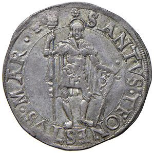 reverse: Messerano. Pier Luca II Fieschi (1528-1548). Testone AG gr. 9,33. CNI 19/40. MIR 712. Molto raro. Buon BB 