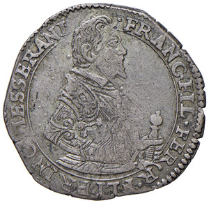 obverse: Messerano. Francesco Filiberto Ferrero Fieschi (1584-1629). Quarto di tallero AG gr. 6,17. CNI 41/43. MIR 774. Raro. q.BB 