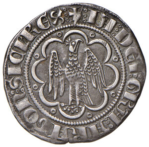 obverse: Messina. Giacomo d’Aragona (1285-1296). Pierreale AG gr. 3,17. Spahr 2/14. MIR 179. Mosso di conio al rov., altrimenti migliore di BB 