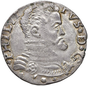 obverse: Messina. Filippo II di Spagna (1556-1598). Da 4 tarì 1558 (sigle T-P; Tommaso Paulillo zecchiere, 1556-1563) AG gr. 11,75. Spahr 22/25. MIR 317/3. Buon BB 