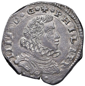 obverse: Messina. Filippo IV di Spagna (1621-1665). Da 4 tarì 1626 (sigle I-P; Giovanni del Pozzo zecchiere, 1621-1638) AG gr. 10,57. Spahr 6/7. MIR 355/6. Patina di medagliere. Esemplare con un bel nitido ritratto, q.SPL 