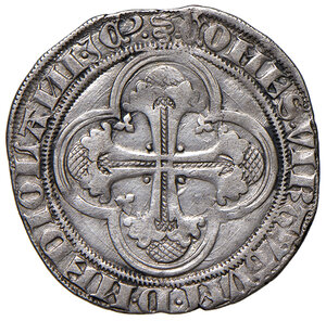 obverse: Milano. Gian Galeazzo Visconti (1385-1402). Grosso da 1 soldo e mezzo o pegione AG gr. 2,05. Crippa 7. MIR 119. BB 