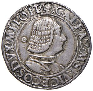 obverse: Milano. Galeazzo Maria Sforza (1466-1476). Testone AG gr. 9,66. Ravegnani Morosini 8. Crippa 6/A. MIR 201/2. Patina di medagliere, migliore di BB 