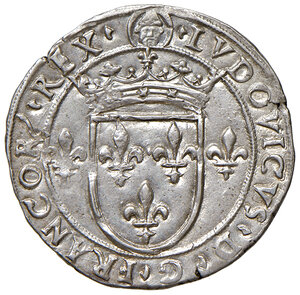 obverse: Milano. Luigi XII di Francia (1500-1513). Grosso regale da 6 soldi AG gr. 3,75. Crippa 6. MIR 239. Raro. SPL