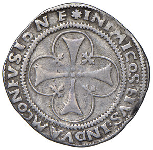 reverse: Cagliari. Carlo d’Asburgo re di Spagna, delle Due Sicilie etc… (1516-1556), V come imperatore del S.R.I. (1519-1554). Da 2 reali AG gr. 5,25. MIR 31. Molto raro. q.BB 