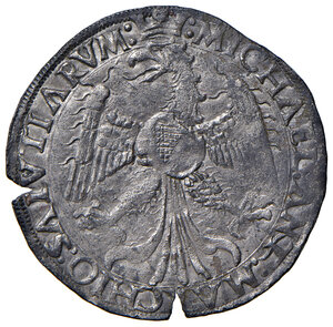 obverse: Carmagnola. Michele Antonio di Saluzzo (1504-1528). Rolabasso AG gr. 2,90. MIR 147/1. Raro. Marginali fratture del tondello, altrimenti q.SPL 